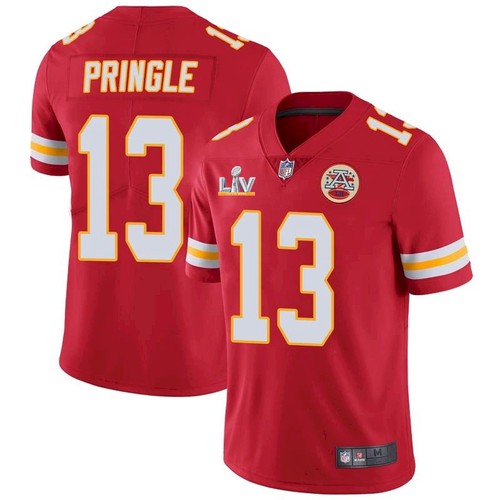 Men's Red Kansas City Chiefs #13 Byron Pringle 2021 Super Bowl LV Stitched Jersey